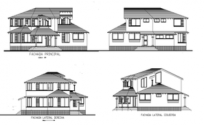 Floor Plan Of The House With Elevation Details In Dwg File - Cadbull