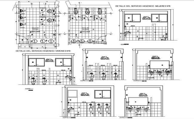 Public Toilet Layout Plan - Cadbull