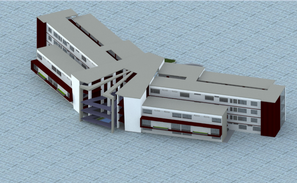 Top view of University residence elevation dwg file - Cadbull