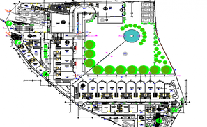 The resort design drawing is given in this cad file. download this 2d ...