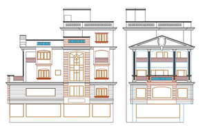 9x10m villa house plan is given in this 2D AutoCAD drawing model ...