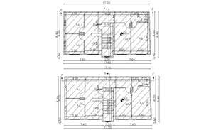 Reflected ceiling layout of 7x13m residential house plan is given in ...