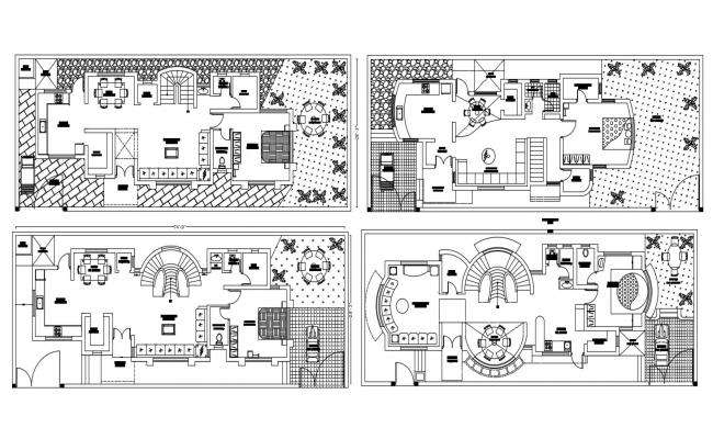 Architecture Bungalow Project AutoCAD File - Cadbull