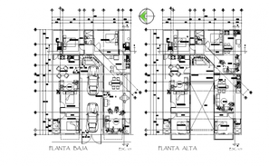 Elevation and section house plan layout file - Cadbull