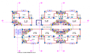 Autocad drawing of the residential apartment - Cadbull