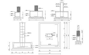 RCC Foundation Plan With Typical Beam And Column Drawing - Cadbull