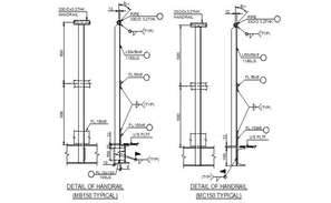 Boiler stack detail of a structure dwg file - Cadbull