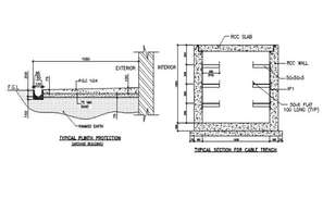 Autocad DWG file has the Plan, Section and Details of Cable Trench ...