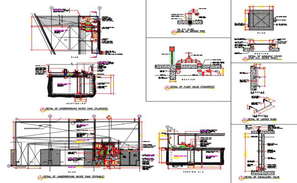 Details grounding section plan autocad file - Cadbull