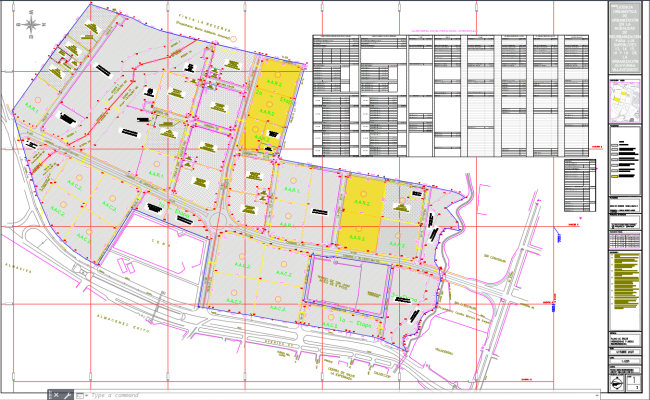 Urban Zoning and Town Planning in AutoCAD DWG File Format. 