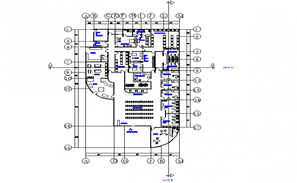 Plan and elevation of hospital design with architectural detail dwg ...