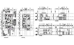 Two storey house design in AutoCAD file - Cadbull