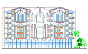 Elevation drawing of the bungalow in dwg file - Cadbull