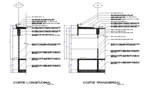 Foundation section detail dwg file - Cadbull