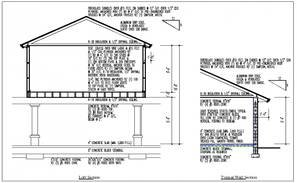 Eaves and roof constructive structure cad drawing details dwg file ...