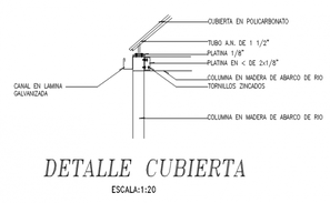 roof covering detail drawing - Cadbull