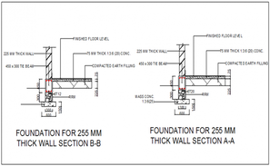 Section plan detail dwg file - Cadbull