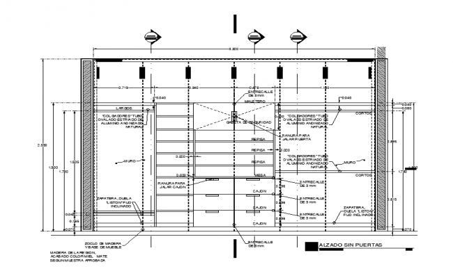 Sliding Wardrobe Detail Drawing In Dwg File. - Cadbull