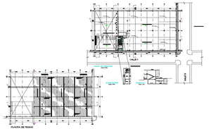 Third and fourth level distribution plan for office dwg file - Cadbull