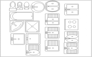 Public toilet detail line plan 2d view layout file - Cadbull