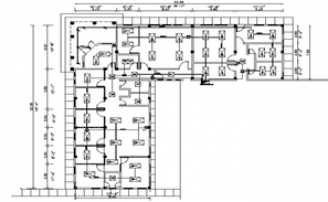 Plan of a residential house in dwg file - Cadbull