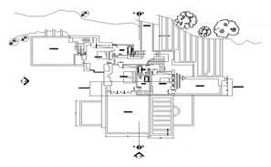 Top view of villa layout plan dwg file - Cadbull