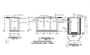 AutoCAD 2D of CW Pipe Plumbing section Plan of a building . Download ...