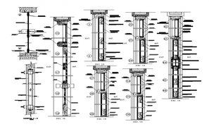 Swing aluminium double door installation details dwg file - Cadbull