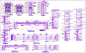 Door elevation and section plan dwg file - Cadbull