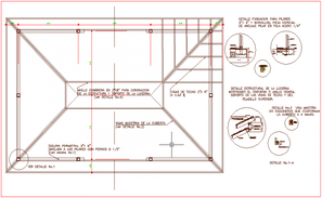 Space frame layout and support location detail view dwg file - Cadbull