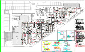 One family house floor plan, furniture layout, interior and auto-cad ...