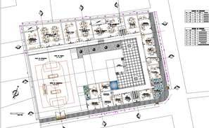 Office Section With Working Mesons Detail CAD Drawing DWG File - Cadbull