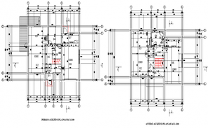 Floor plan of the residential house with furniture details in dwg file ...