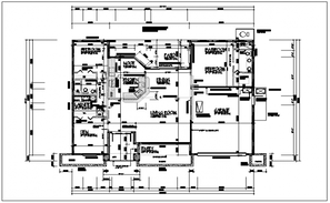 Architectural layout plan of a house dwg file - Cadbull