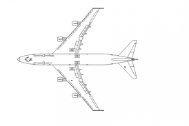 The air-plane plan detailing dwg file. - Cadbull