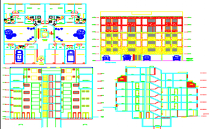 Accommodation Type Apartment Plan DWG - Cadbull