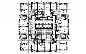 2400 Square Feet 2 BHK Apartment Plan Drawing DWG File - Cadbull