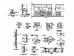Bathroom plan , section drawing in dwg file. - Cadbull