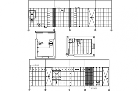 Public Toilet Plan, Elevation And Section Detail Dwg File - Cadbull