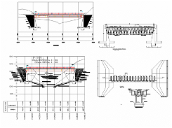 Bridge CAD construction structure plan and section 2d view layout file ...