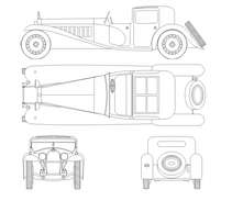 Bugatti veyron plan dwg file - Cadbull