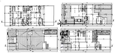 DWG file of Single story ground floor 2 bhk house plan of the size 38 ...