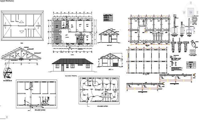 5000 Square Feet House Plan With Center Line AutoCAD Drawing DWG File ...