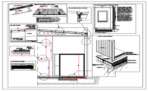 Standing seam roof CAD detail - cadblocksfree