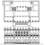 Religious mosque building elevation, section and plan details dwg file ...