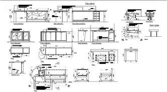 Bar Counter Side Elevation AutoCAD Drawing Free Download DWG File - Cadbull