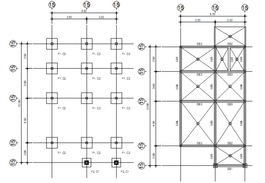 Foundation plan details of school with upper floor and sub column cad ...