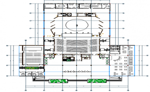 Section artisanal center dwg file - Cadbull