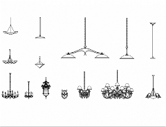 Ceiling lights and night lamps blocks cad drawing details dwg file ...