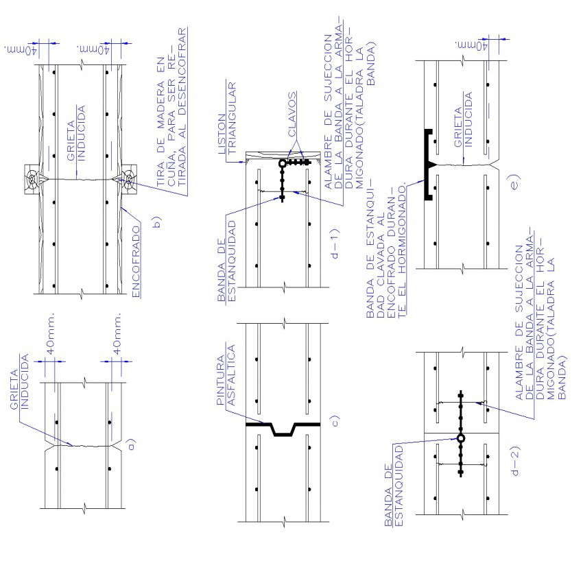 The column to wall section layout file - Cadbull